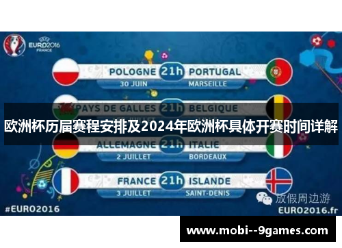 欧洲杯历届赛程安排及2024年欧洲杯具体开赛时间详解