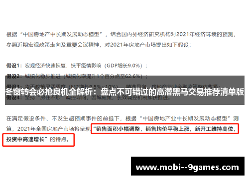 冬窗转会必抢良机全解析:盘点不可错过的高潜黑马交易推荐清单版 冬窗转会必抢良机全解析:盘点不可错过的高潜黑马交易推荐清单版